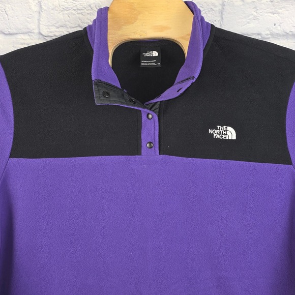 The North Face Sweaters - The North Face Women TKA Glacier Snap Fleece Pullover Purple Black Size 2XL XXL